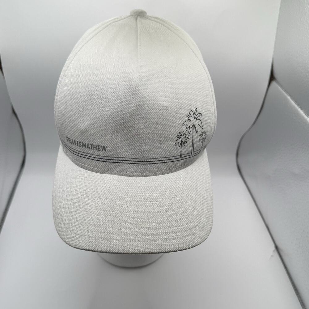 Travis Mathew Hat Cap Palm Tree White‎ One Size Golf Cotton